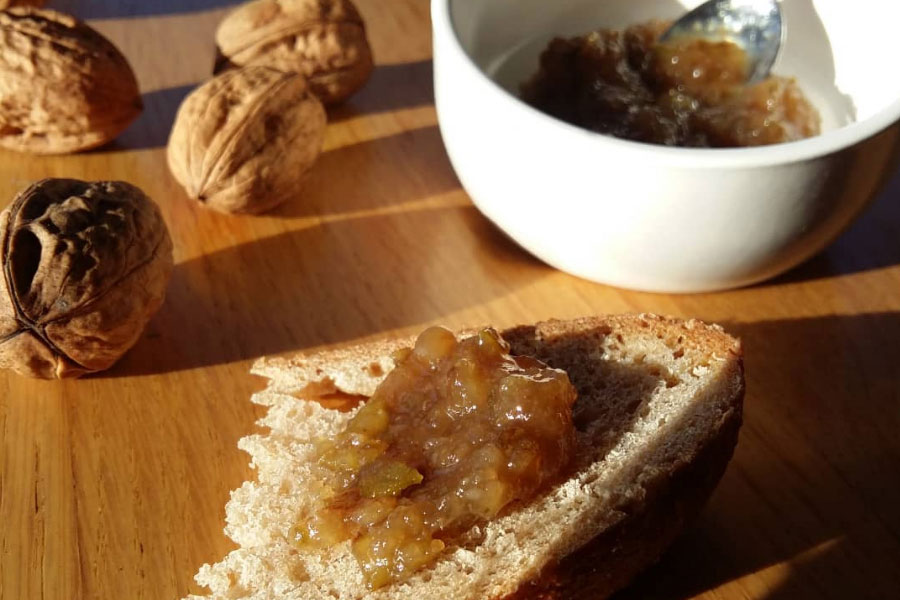 confiture artisanale poire noix